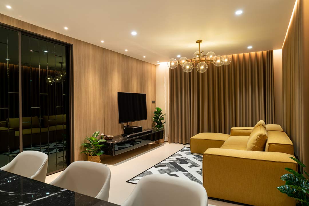 Kahve-ve-Sarı-renkli-Modern-tasarım-Salon